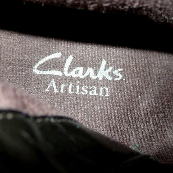 Clarks Artisan Womens Brown Leather Side Zip Ankle Boot - Size 8.5M - Picture 7 of 9